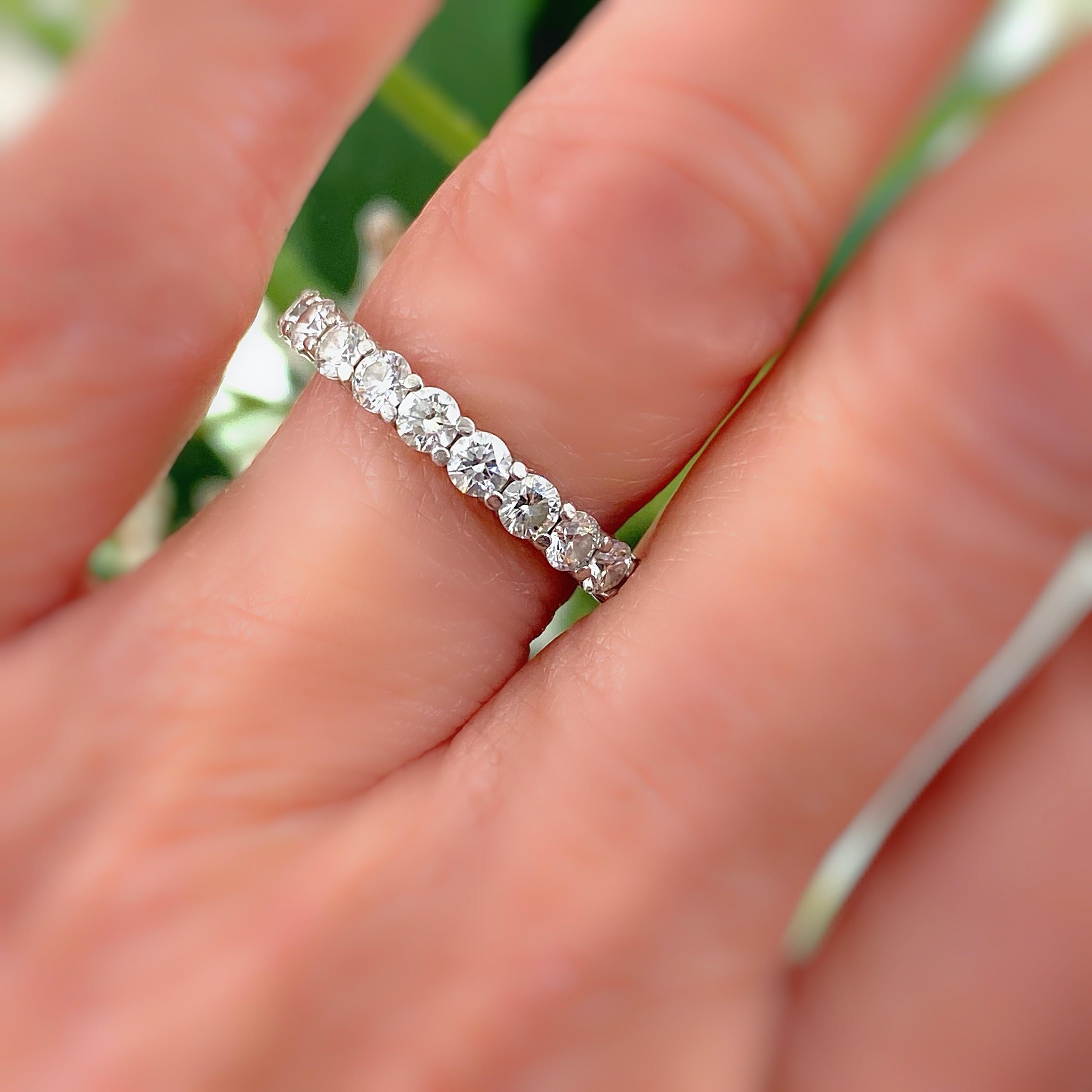 Tiffany & Co. Full Circle Round Diamond Embrace Band Ring 1.76 Carat Platinum 3