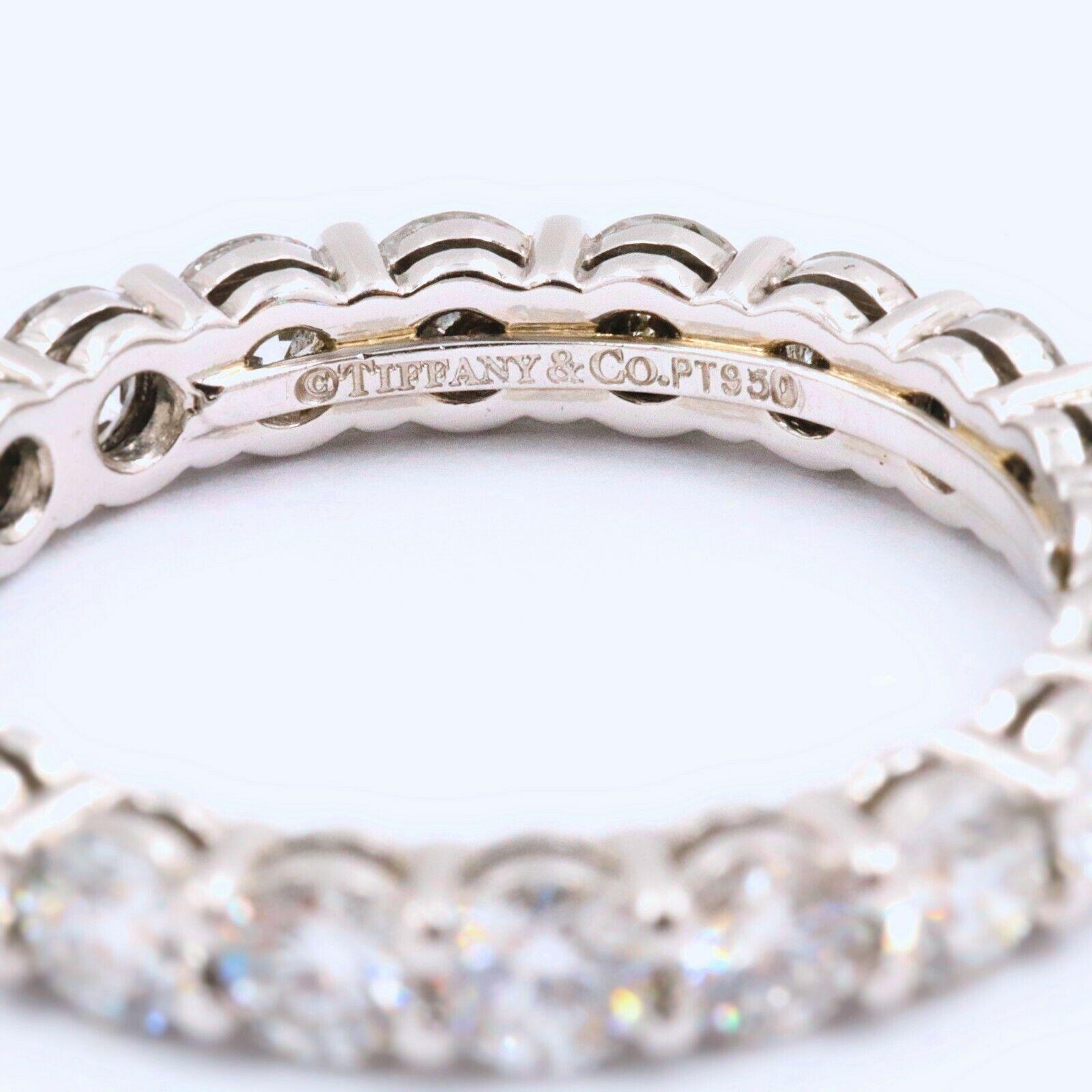 Tiffany & Co. Full Circle Round Diamond Embrace Band Ring 1.76 Carat Platinum In Excellent Condition In San Diego, CA