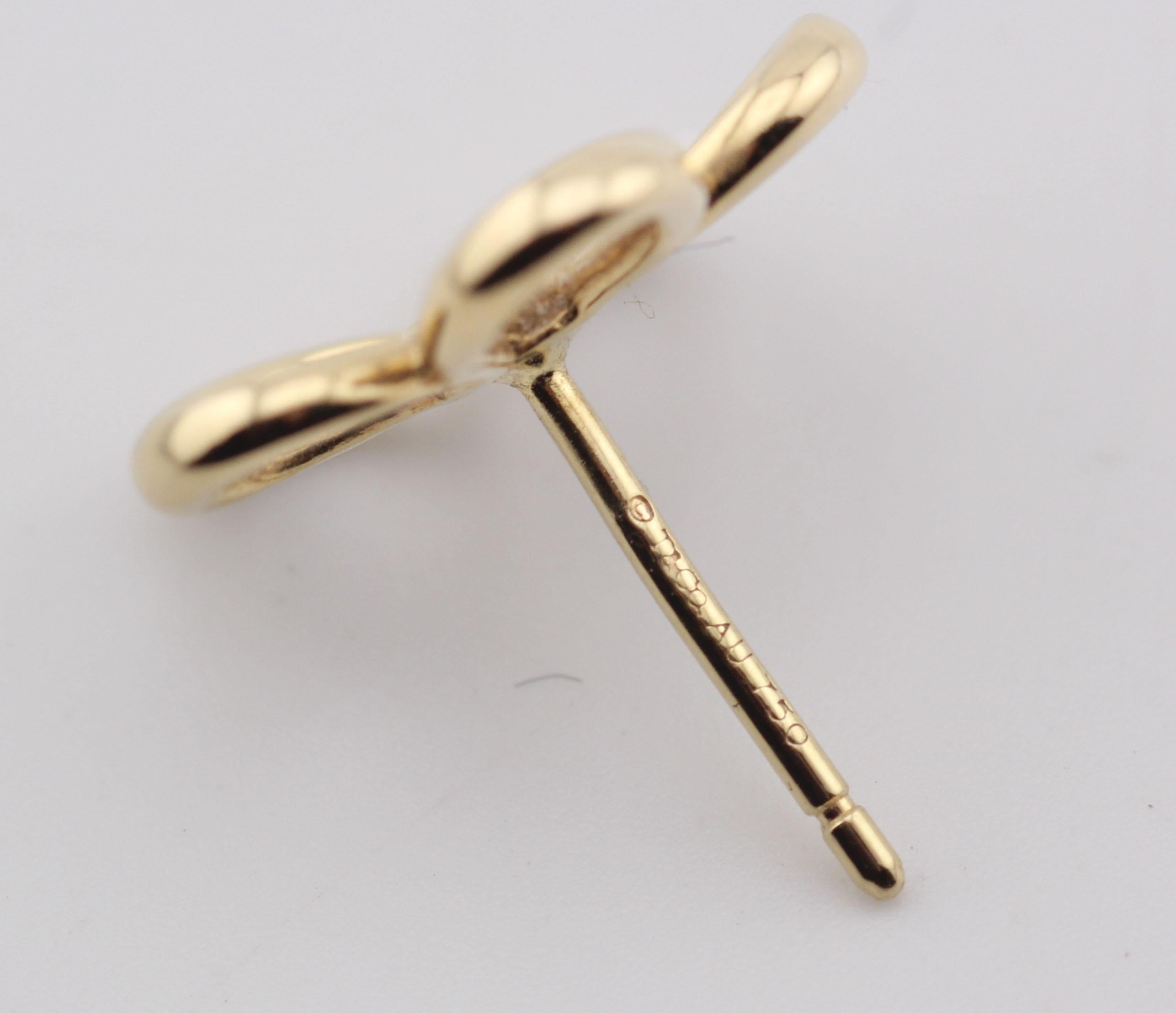 Tiffany & Co. Orecchini a perno in oro 18k con diamanti a forma di fiore di giardino in vendita 2