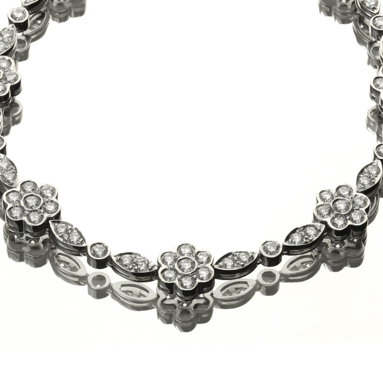 Tiffany & Co. Garden Flower Diamond Platinum Necklace 4