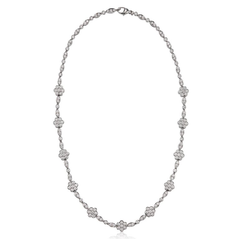 Tiffany and Co. Garden Flower Diamond Platinum Necklace For Sale at ...