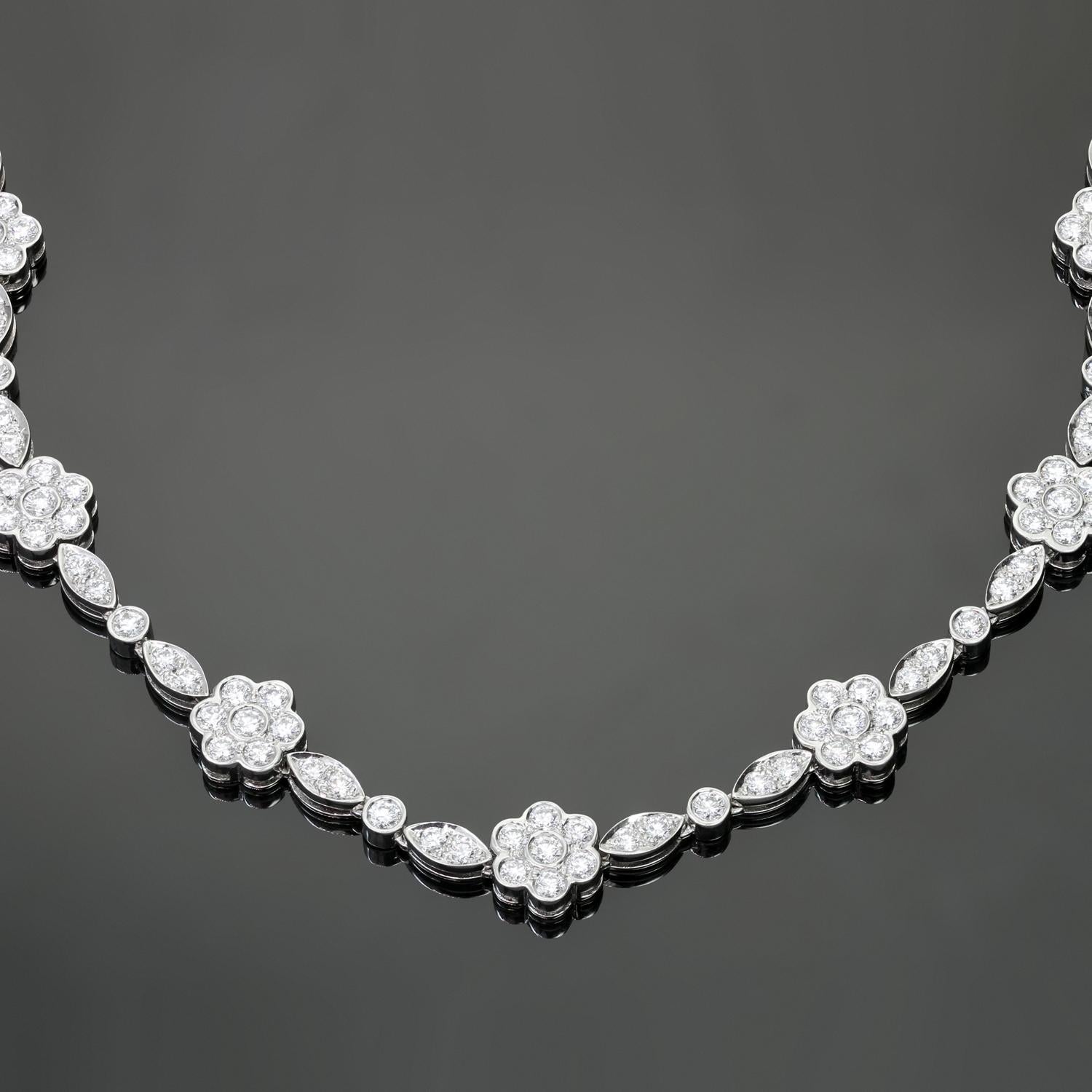Tiffany & Co. Garden Flower Diamond Platinum Necklace 3