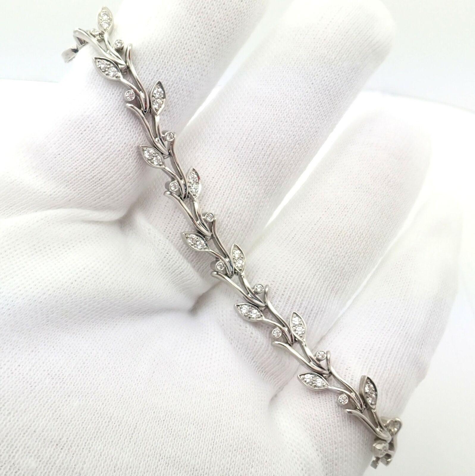 Tiffany & Co Garland 2.25ct Diamond Platinum Tennis Bracelet For Sale 1