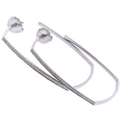 Tiffany & Co. Gehry Torque Diamond Gold Hoop Earrings