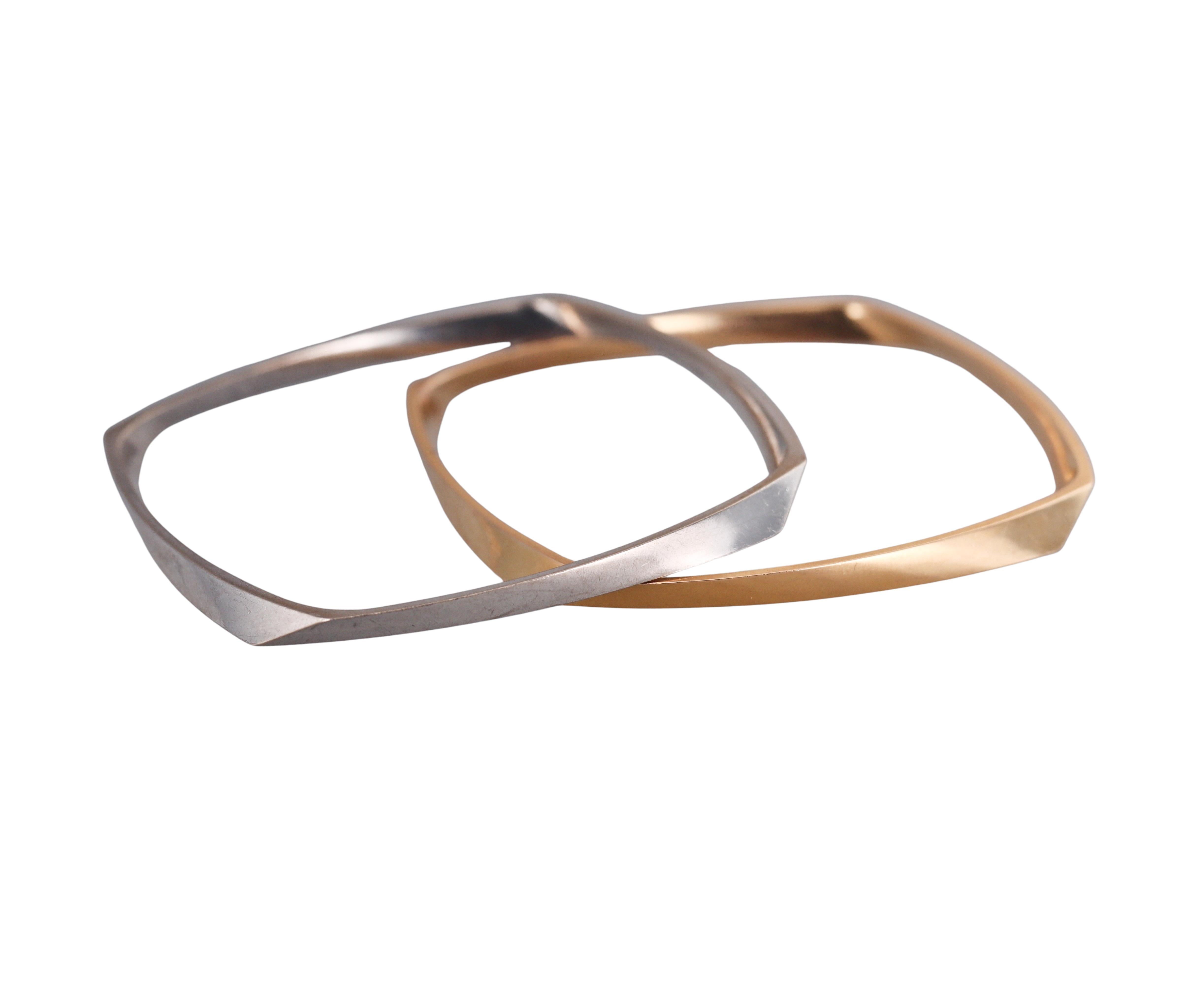 Tiffany & Co. Set di bracciali in oro bianco e rosa Gehry Torque In condizioni ottime in vendita a New York, NY
