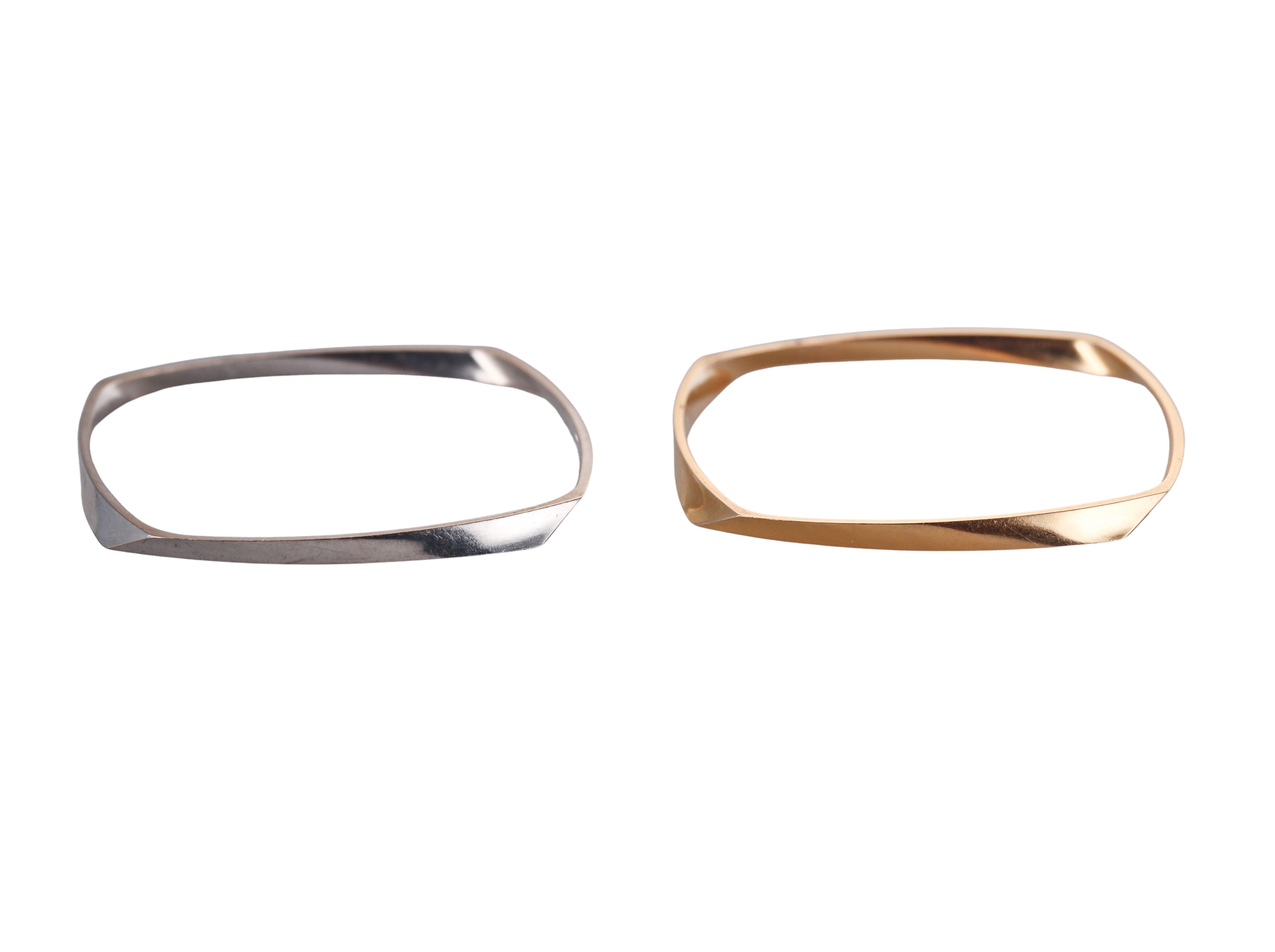 Donna Tiffany & Co. Set di bracciali in oro bianco e rosa Gehry Torque in vendita