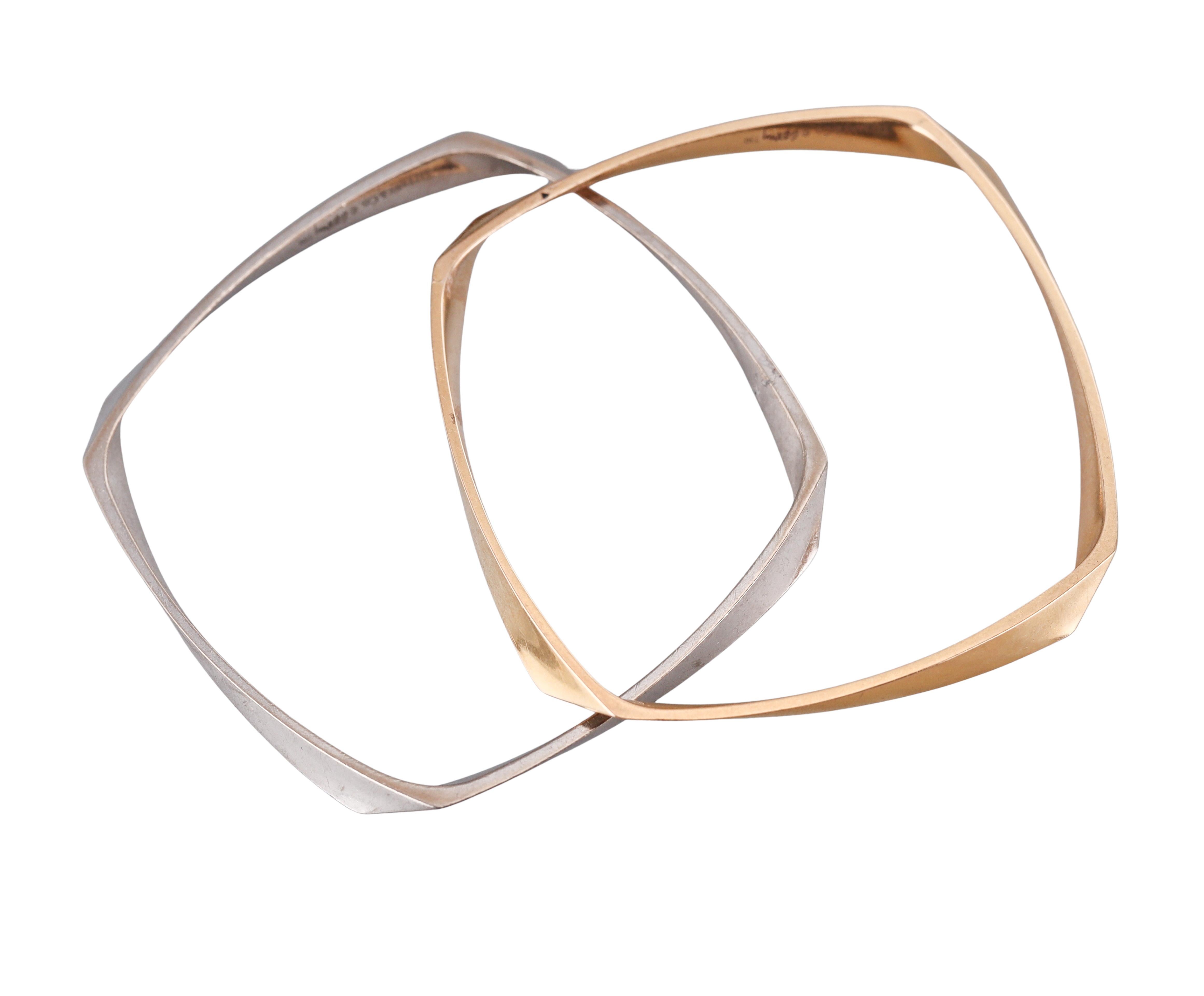 Tiffany & Co. Set di bracciali in oro bianco e rosa Gehry Torque in vendita 2