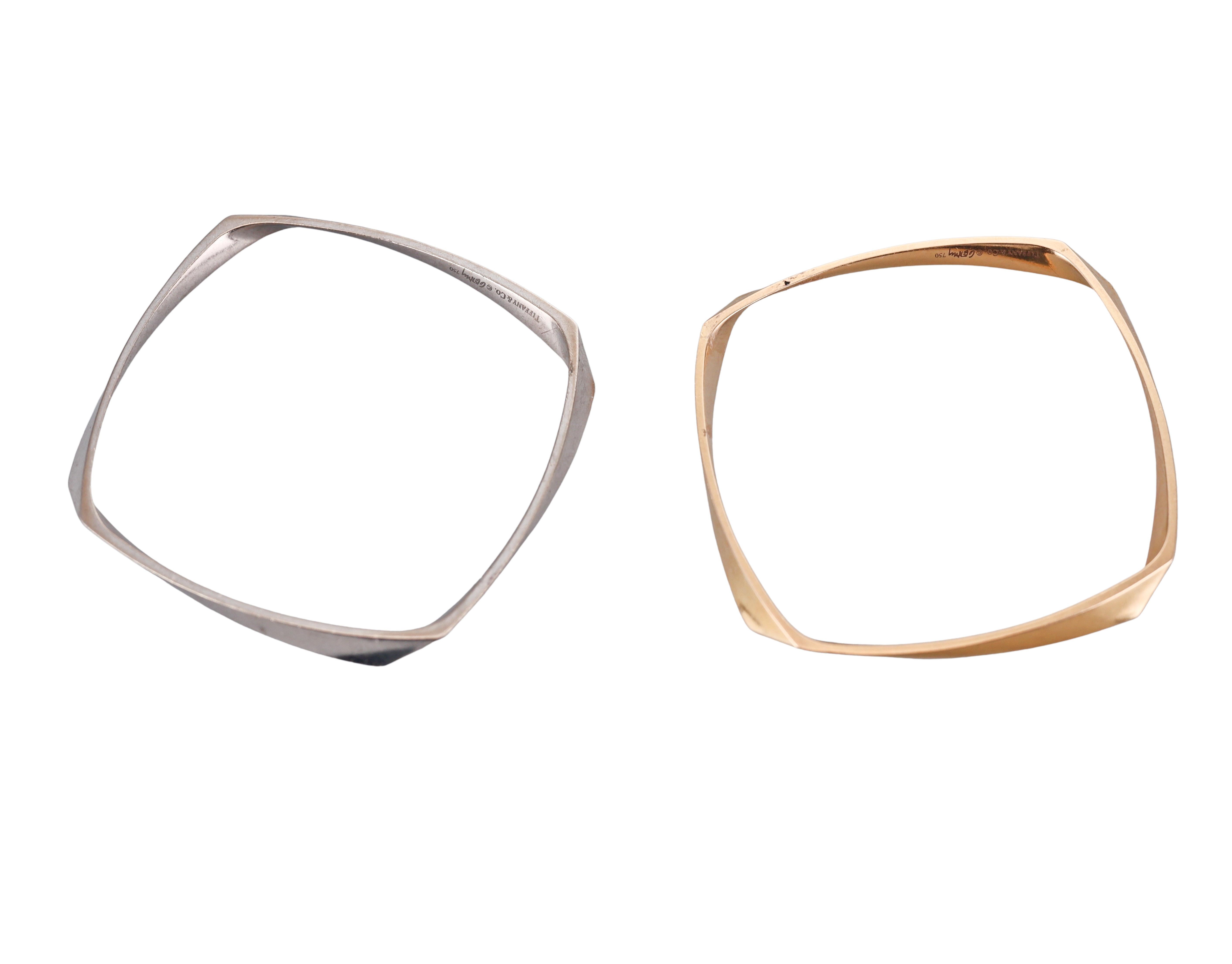 Tiffany & Co. Set di bracciali in oro bianco e rosa Gehry Torque in vendita 3