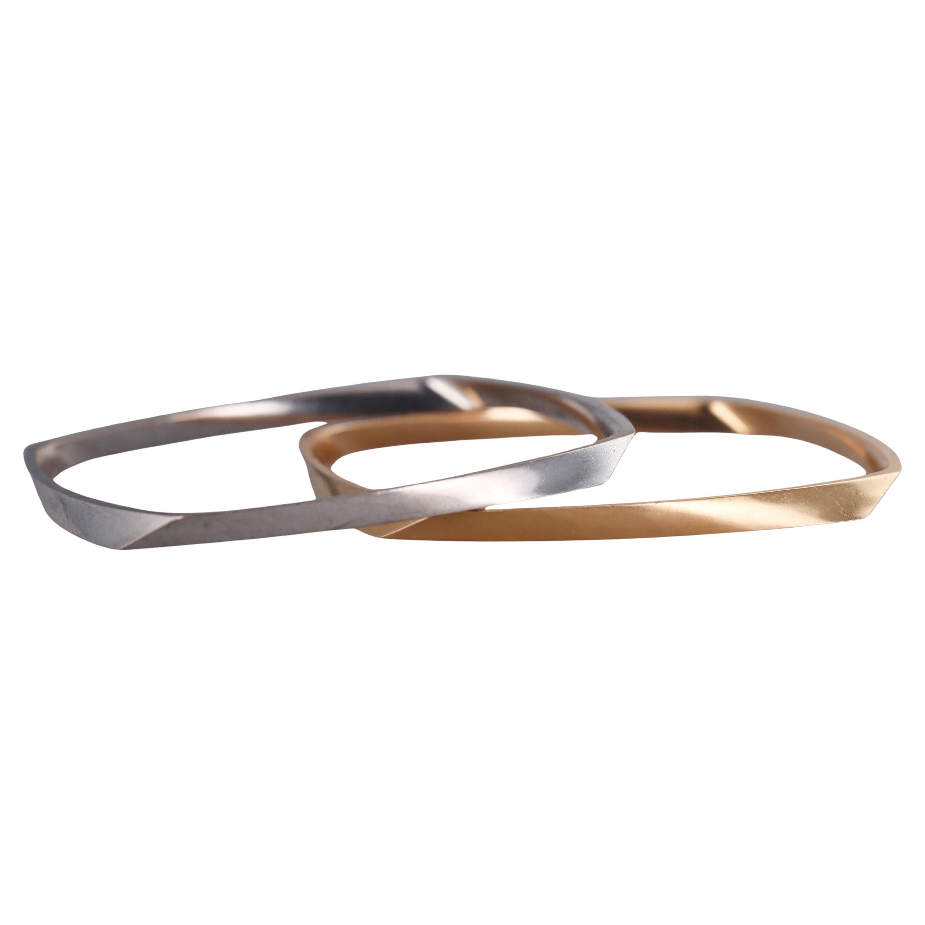 Tiffany & Co. Set di bracciali in oro bianco e rosa Gehry Torque in vendita