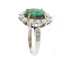 Tiffany & Co. Gem Black Opal and Diamond Ring