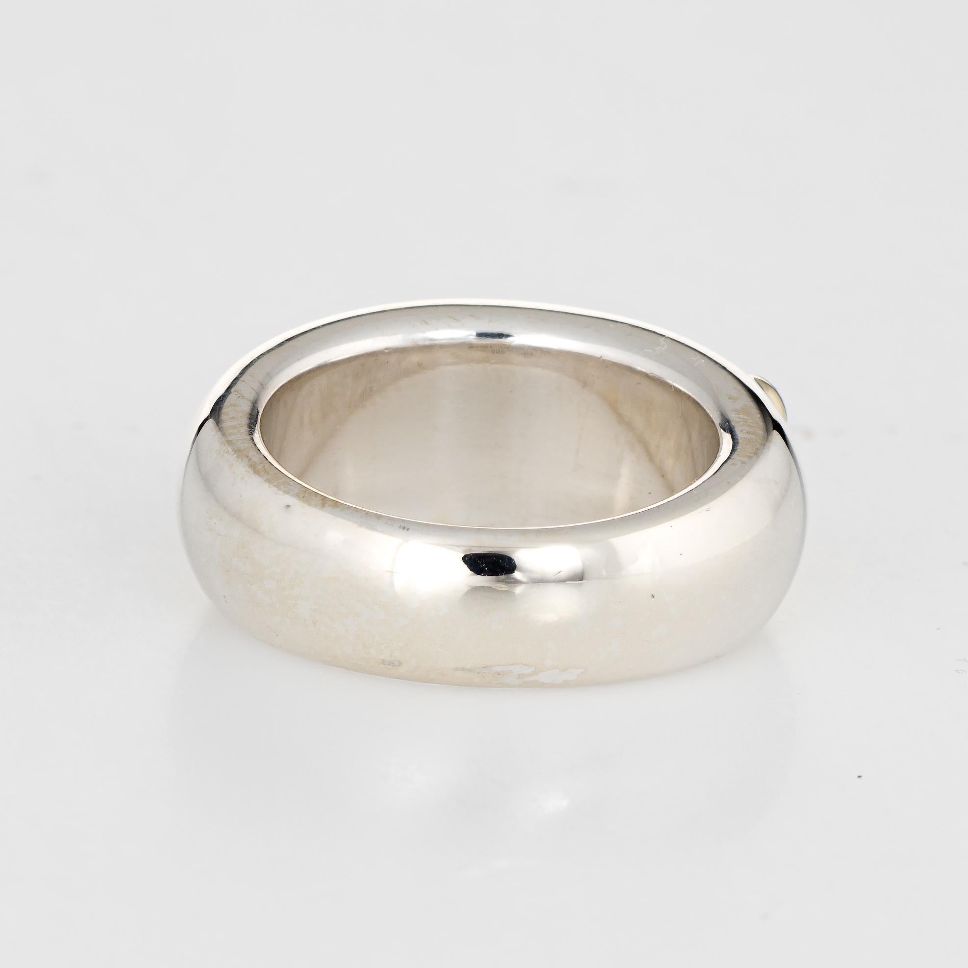 Contemporary Tiffany & Co. Gemstone Band Sterling Silver 18 Karat Gold Estate Jewelry