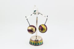 Tiffany & Co. Gene Moore Sterling Silver Enamel Circus Acrobat on a Plinth
