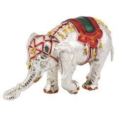 Tiffany & Co. Gene Moore Sterling Silver Enamel Circus Elephant