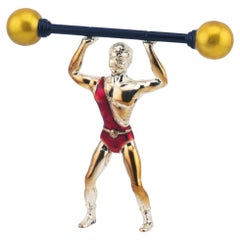Tiffany & Co Gene Moore Sterling Silver & Enamel Circus Strongman