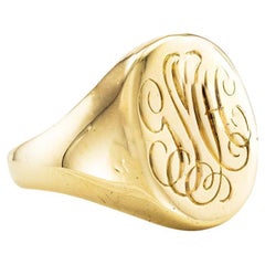 Tiffany & Co. Gentlemans Gold Signet Ring