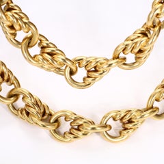 Tiffany & Co. Germany 18K Yellow Gold Cable Circle Link Chunky Necklace 16"