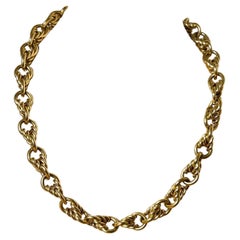 Tiffany & Co. Germany 18K Yellow Gold Cable Circle Link Chunky Necklace 16" Tiffany & Co. Germany 18K Yellow Gold Cable Circle Link Chunky Necklace 16"