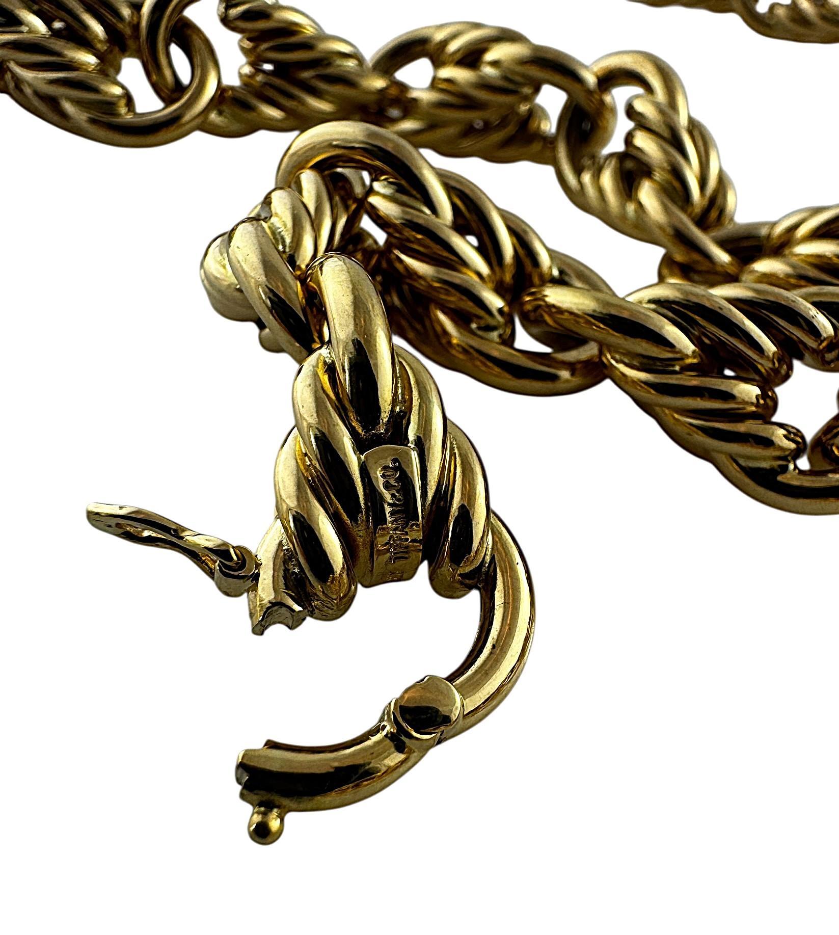Tiffany & Co. Collier épais en or jaune 18 carats à maillons circulaires #21620, Allemagne en vente 5