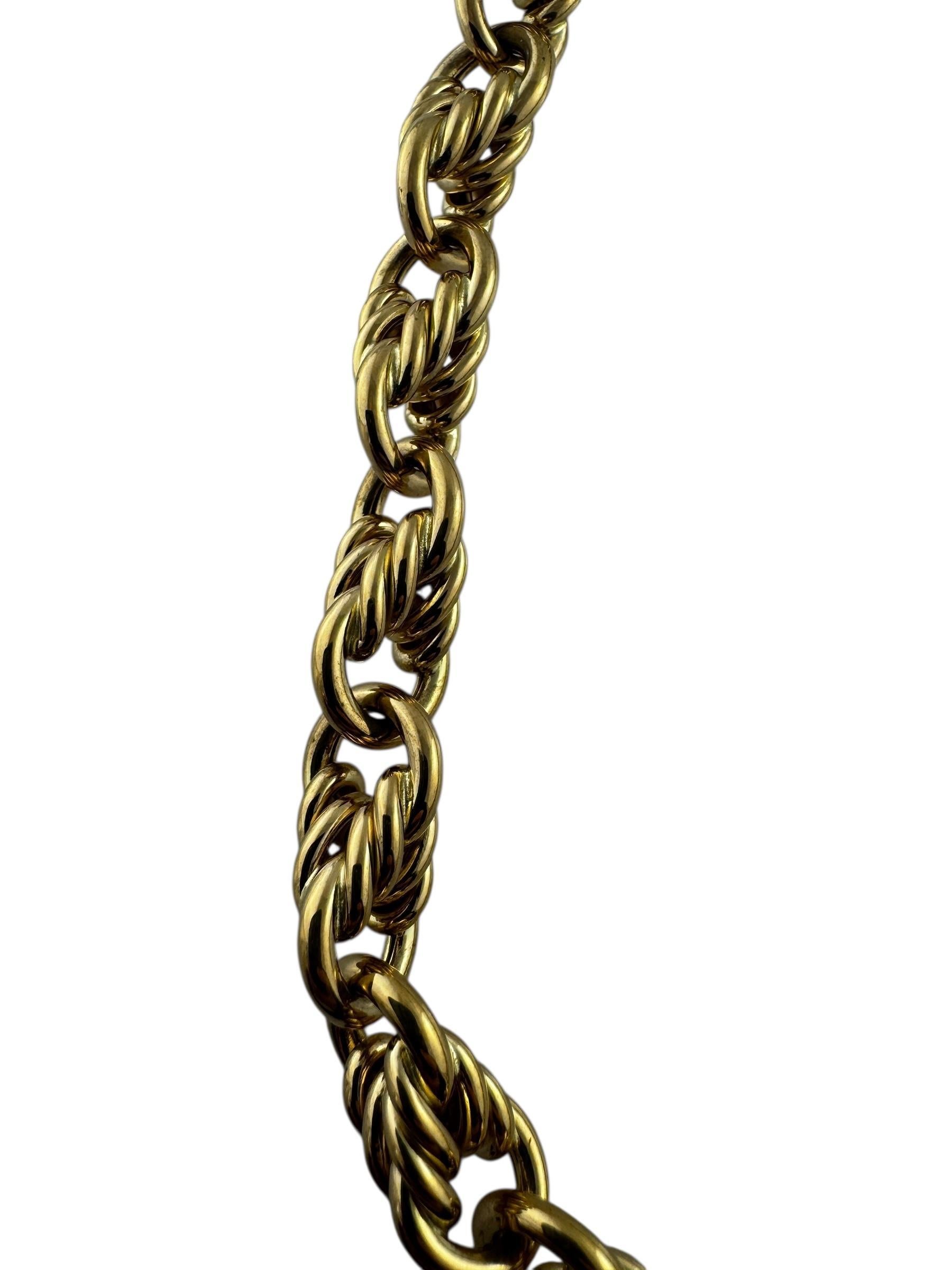 Tiffany & Co. Collier épais en or jaune 18 carats à maillons circulaires #21620, Allemagne en vente 6