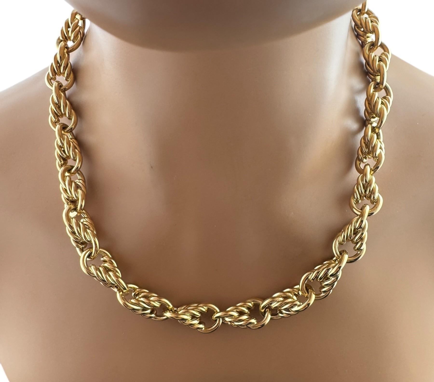 Tiffany & Co. Collier épais en or jaune 18 carats à maillons circulaires #21620, Allemagne en vente 7