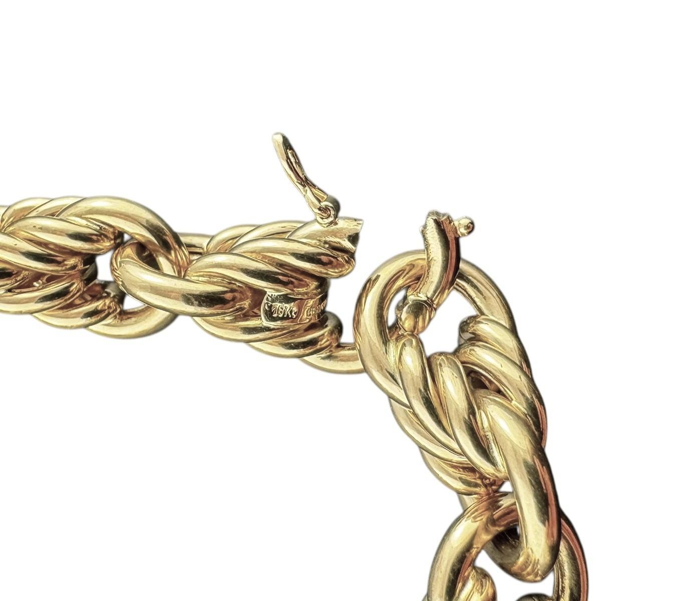 Contemporain Tiffany & Co. Collier épais en or jaune 18 carats à maillons circulaires #21620, Allemagne en vente