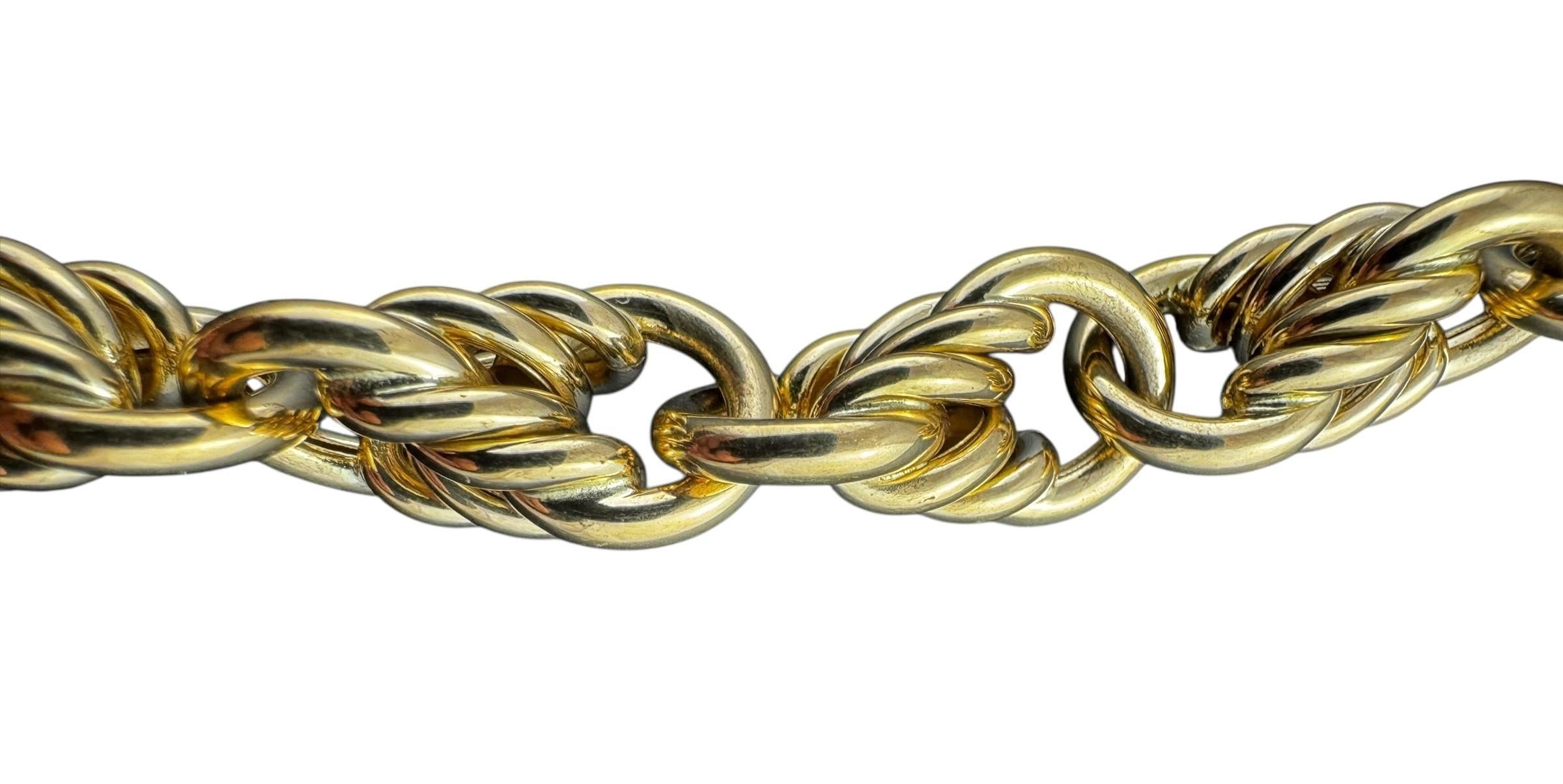 Tiffany & Co. Collier épais en or jaune 18 carats à maillons circulaires #21620, Allemagne Pour femmes en vente
