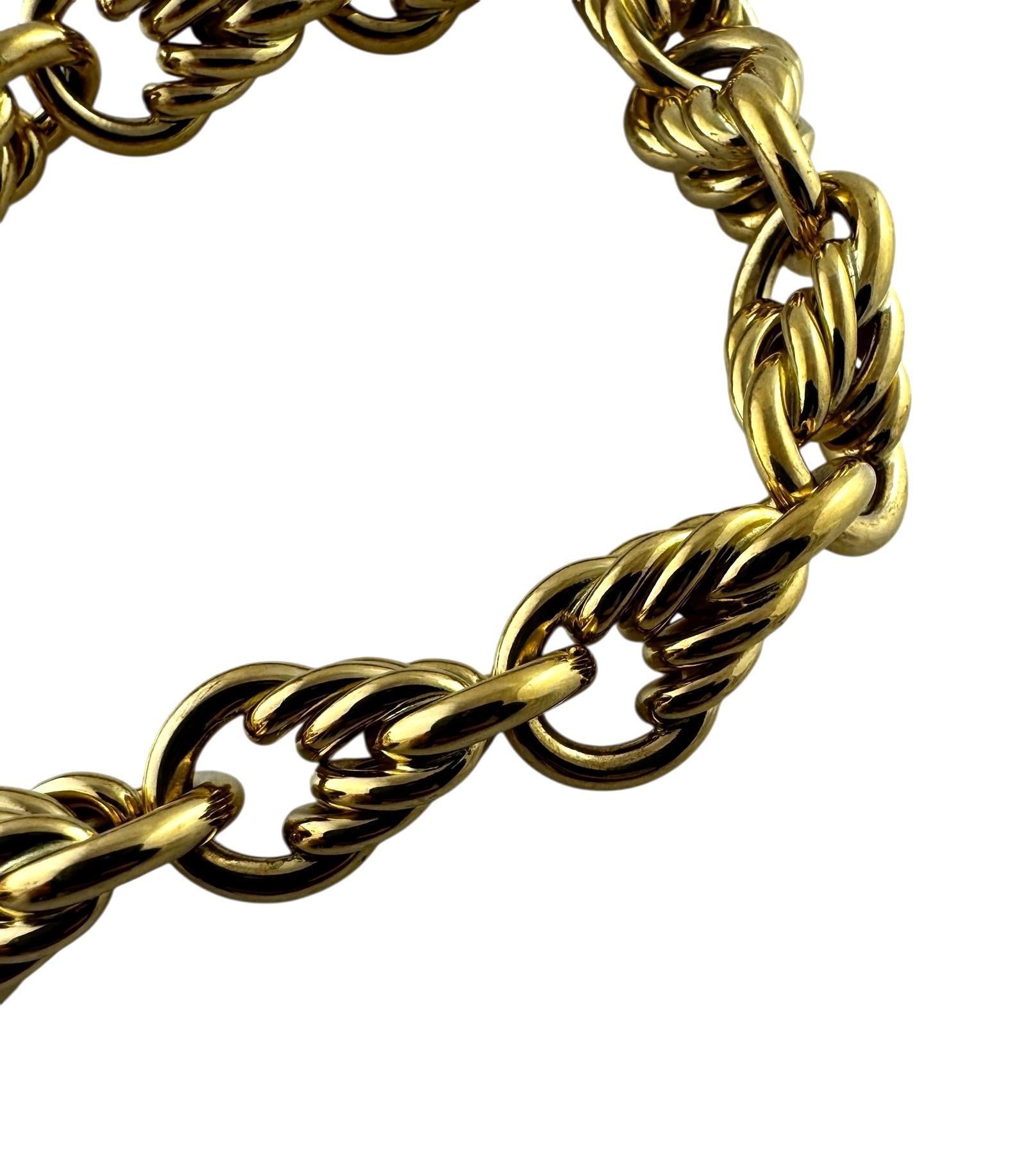 Tiffany & Co. Collier épais en or jaune 18 carats à maillons circulaires #21620, Allemagne en vente 2