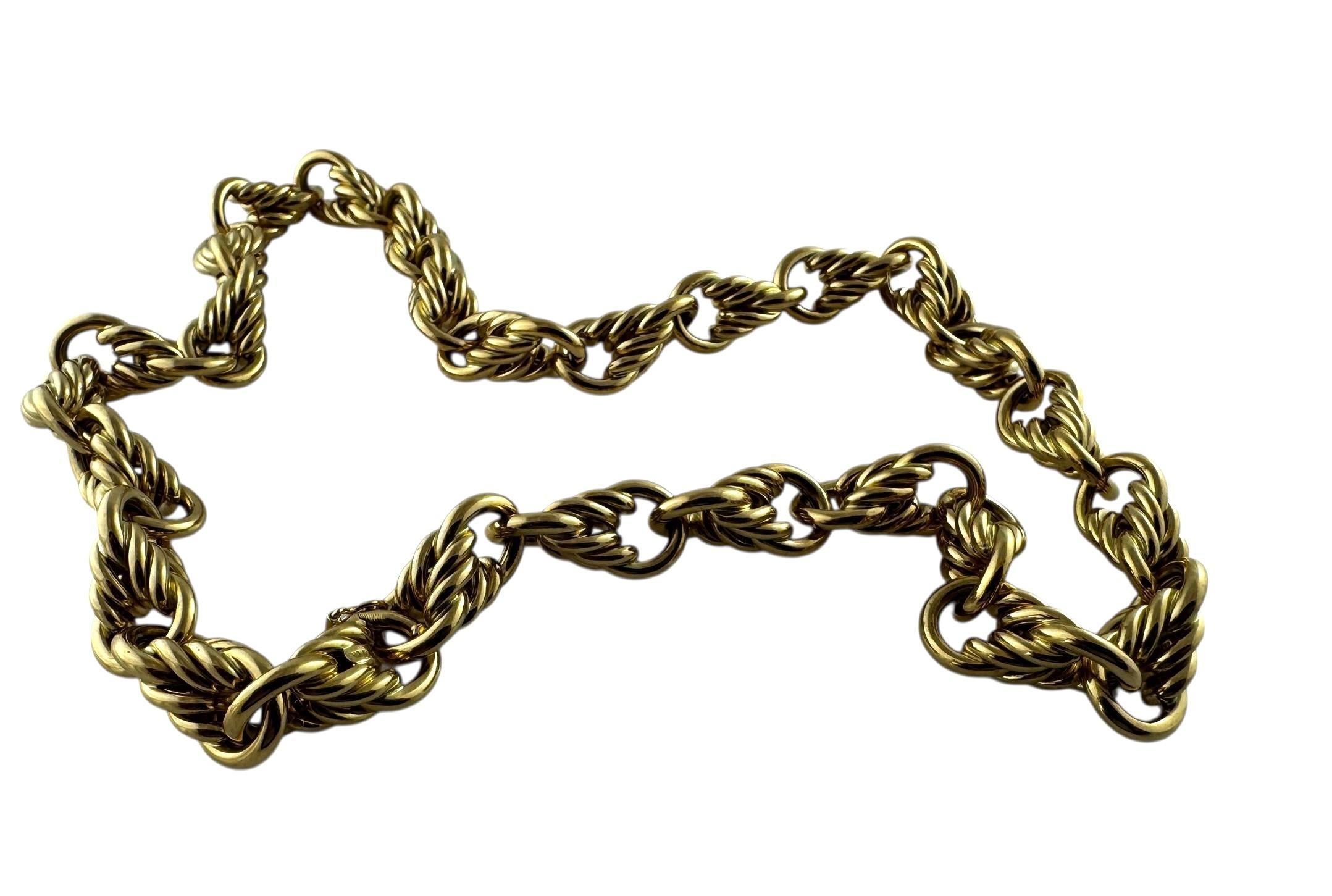 Tiffany & Co. Collier épais en or jaune 18 carats à maillons circulaires #21620, Allemagne en vente 3