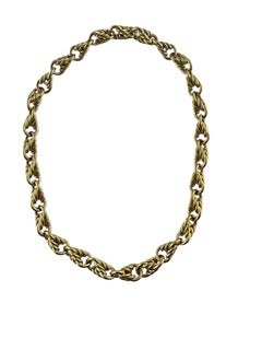 Tiffany & Co. Germany 18K Yellow Gold Cable Circle Link Chunky Necklace #21620