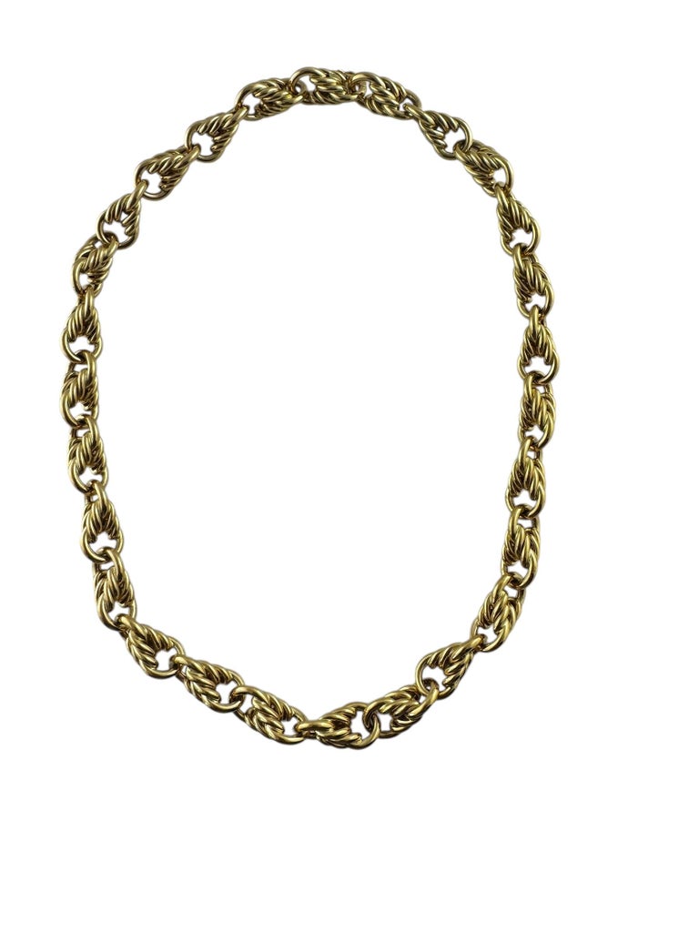 Tiffany and Co. Germany 18K Yellow Gold Cable Circle Link Chunky