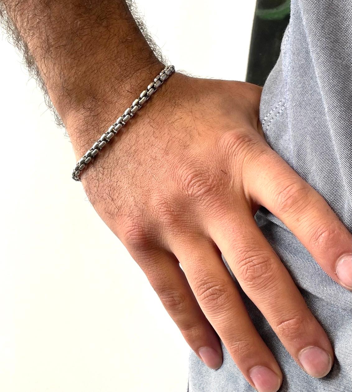 This Tiffany & Co. 18K White Gold Bracelet is perfect for Valentine's Day, his birthday or any other day when you feel like rewarding your man for his efforts and support! Luxurious, solid and masculine perfect for everyday wear and will last a