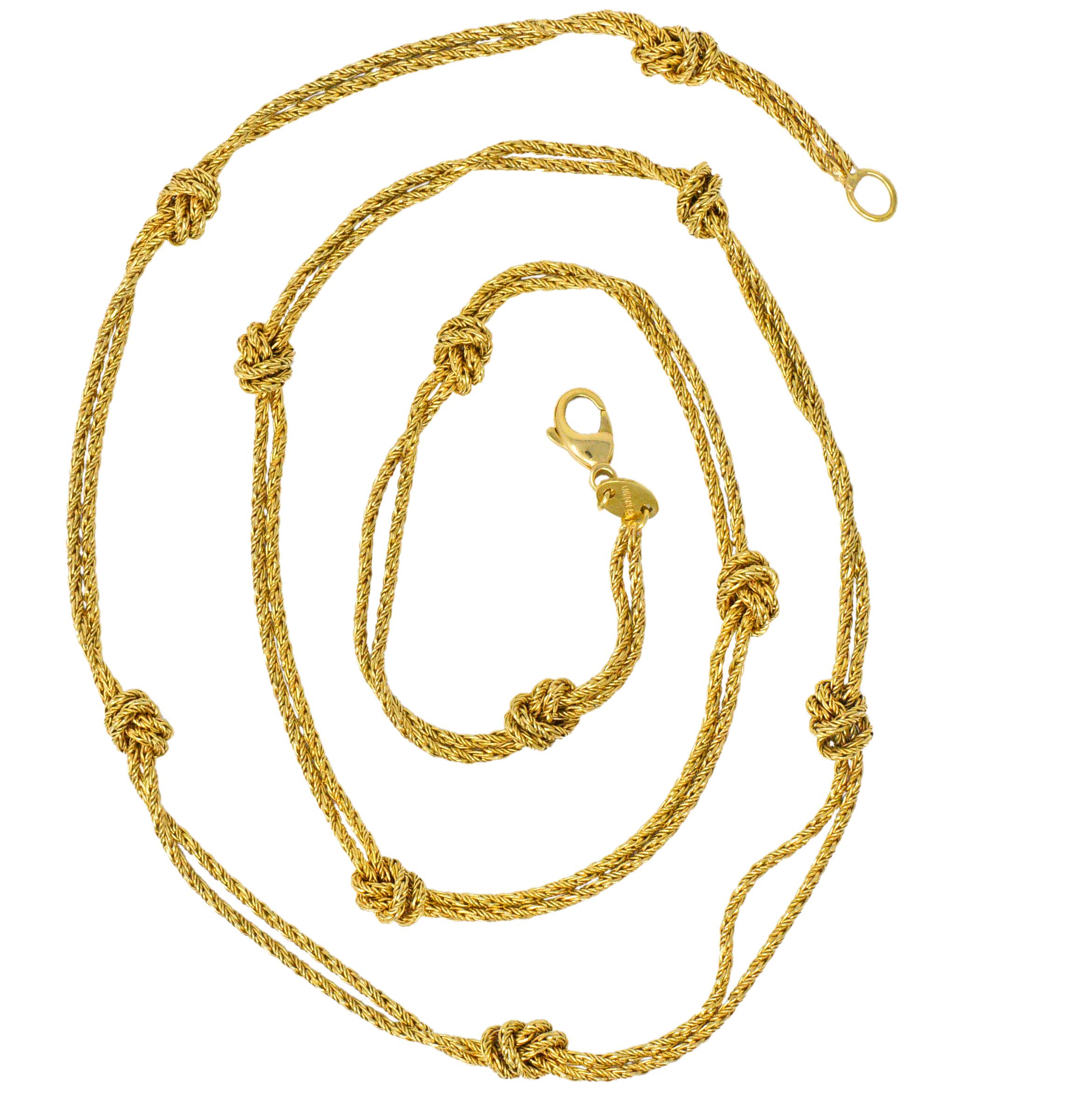 gold knot necklace tiffany