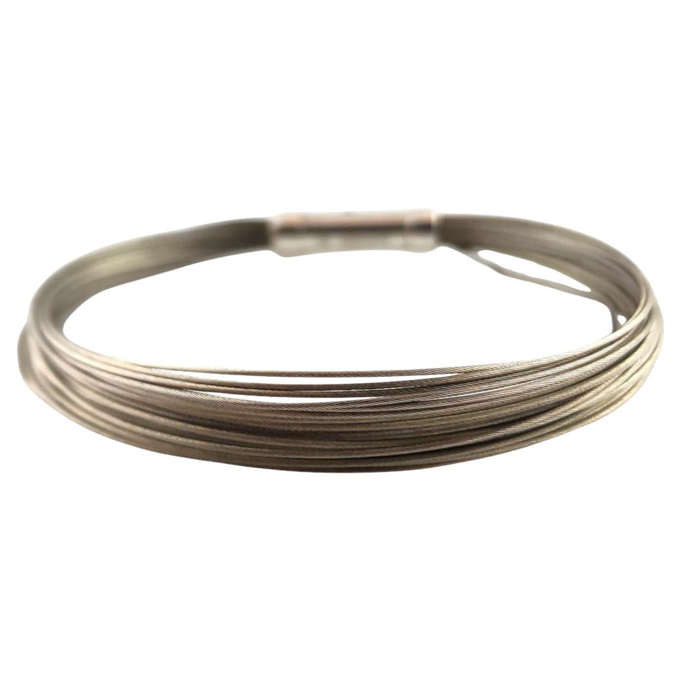 Tiffany 
Co Germany Sterling Silver Multi-Strand Wire Bracelet #19077