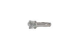 Tiffany & Co GIA 0.90 E VVS2 Radiant Cut Diamond Platinum Solitaire Ring