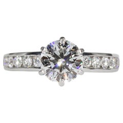 Tiffany & Co. GIA 1.22 Carat H VS1 Round Brilliant Cut Diamond Engagement Ring