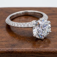 Tiffany & Co. GIA 1.63 Carat D Internally Flawless Round Diamond Engagement Ring
