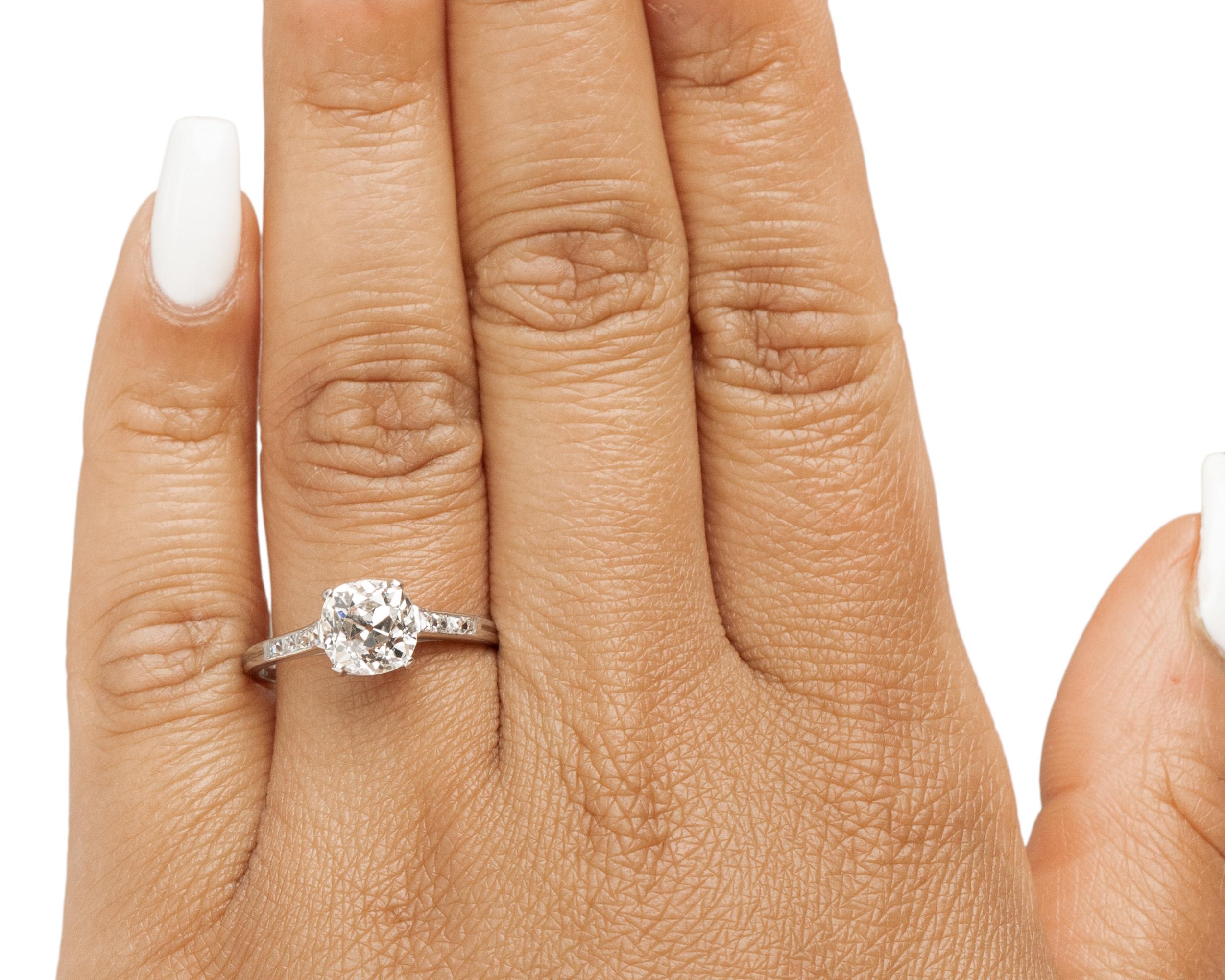 Women's Tiffany & Co. GIA 1.68 Carat Art Deco Diamond Platinum Engagement Ring
