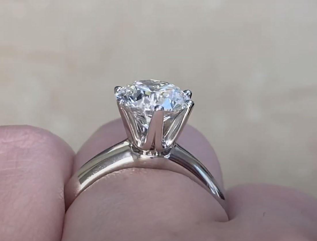 Round Cut Tiffany & Co. GIA 2.33ct Round Brilliant Cut Diamond Engagement Ring, Platinum For Sale