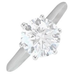 Tiffany & Co. Bague de fiançailles GIA 2,33ct diamant rond taille brillant, platine