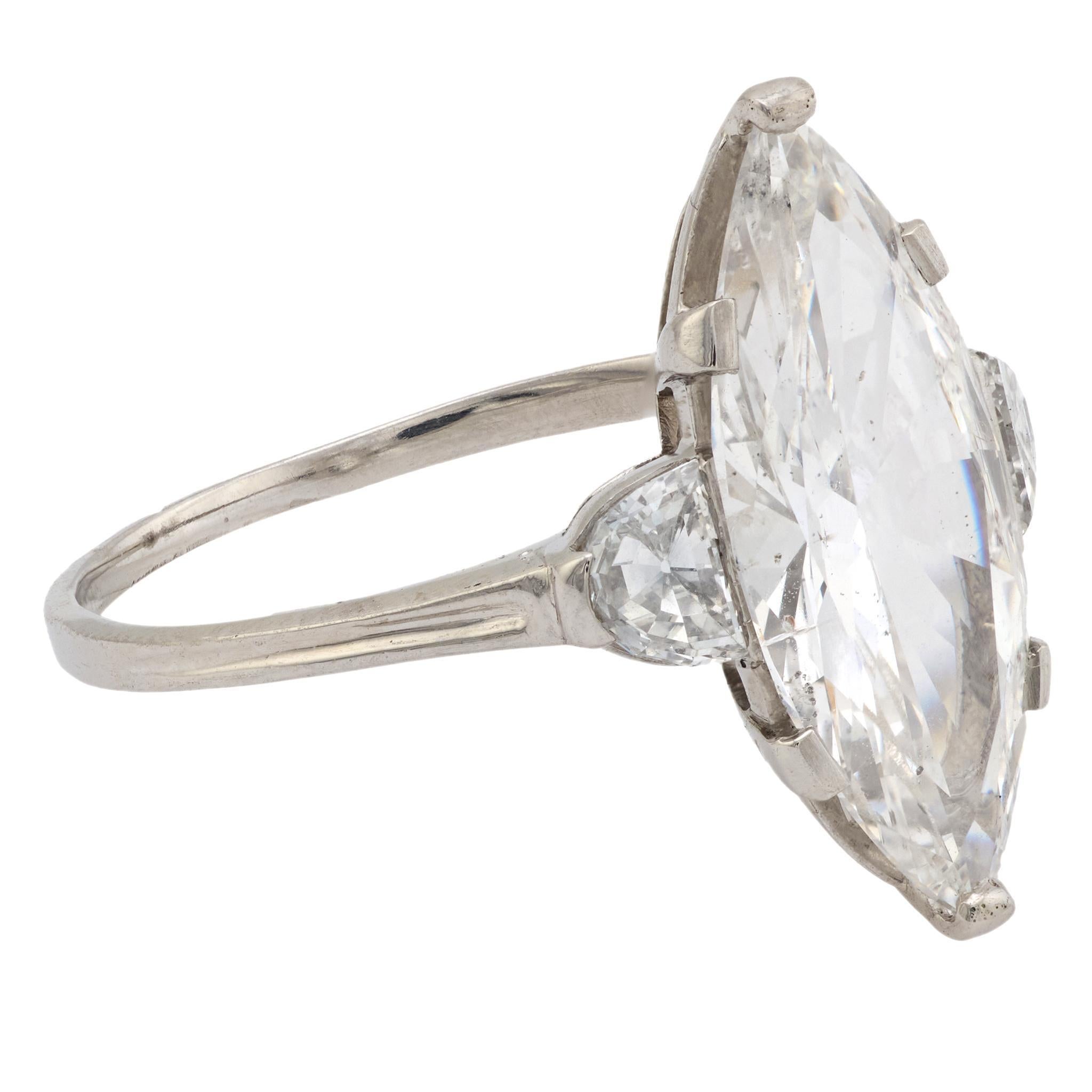 Taille Marquise Tiffany & Co. GIA Bague de fiançailles en platine avec diamant taille marquise de 2.93 carat en vente
