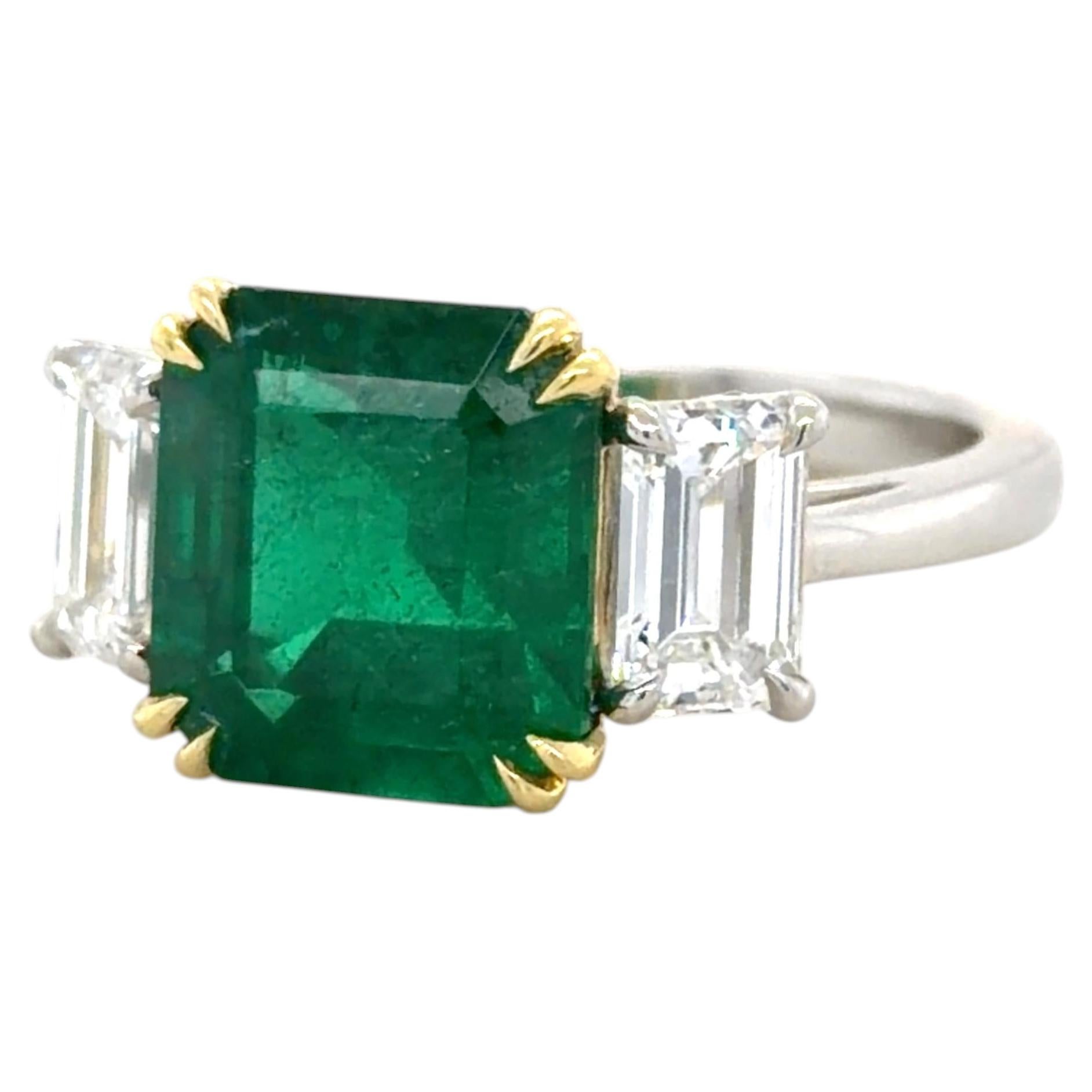 Tiffany & Co. GIA 4.31ct Emerald and Diamond Ring