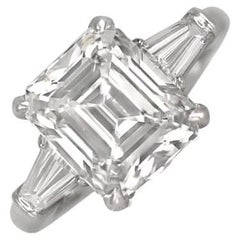 Tiffany & Co. GIA 5.92ct Emerald Cut Diamond Engagement Ring, E Color, Platinum