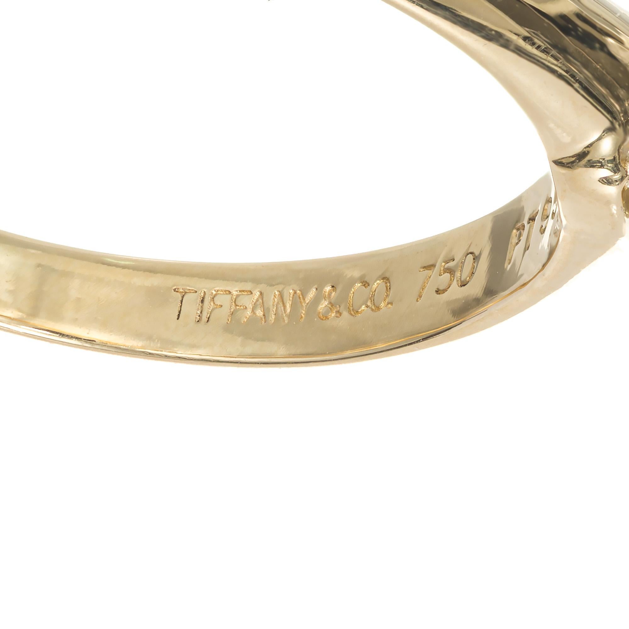 Tiffany & Co, bague de fiançailles solitaire en or et platine avec diamant de 1,00 carat certifié GIA  en vente 3