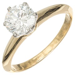 Tiffany & Co GIA 1.00 Carat Diamond Platinum Gold Solitaire Engagement Ring 