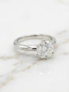 Tiffany & Co. GIA Certified 1.25 Carat Triple Excellent Diamond Platinum