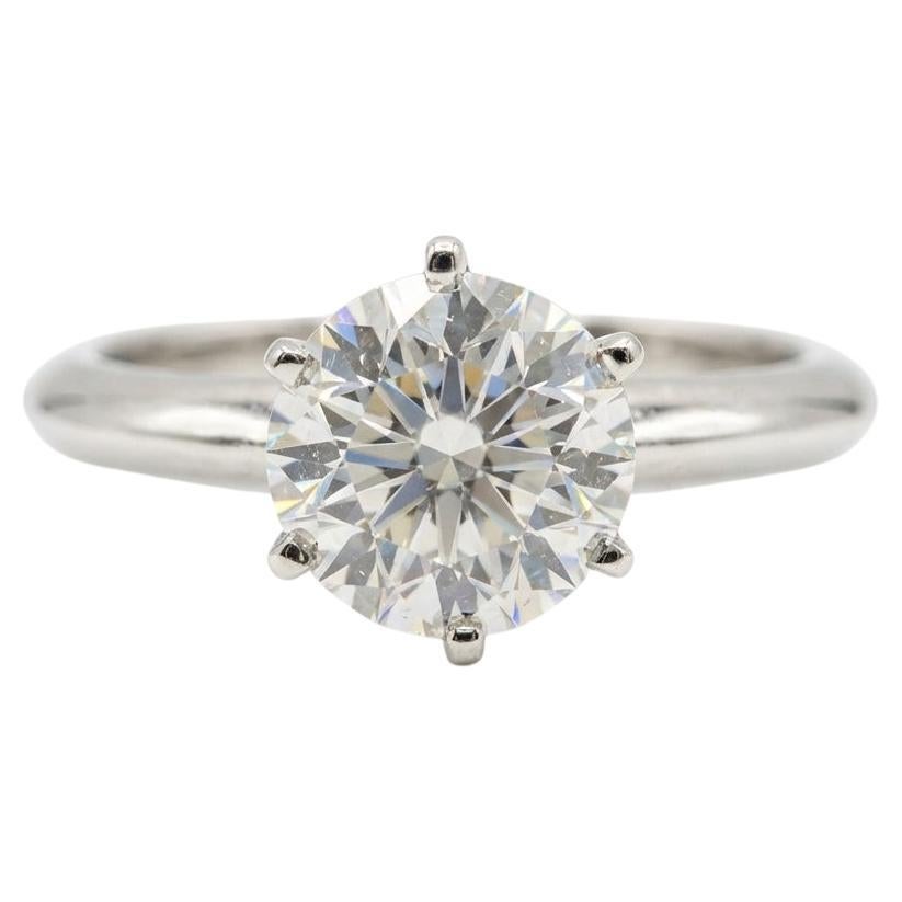 Tiffany 
Co. GIA Certified 1.25 Carat Triple Excellent Diamond Platinum For Sale