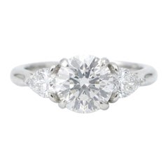 Tiffany & Co. GIA Certified 1.48 Carat Round Brilliant Diamond Ring