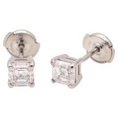 TIFFANY & CO. Gia Certified 2.01 Cwt D VVS-1 Diamonds Studs Earrings In Platinum