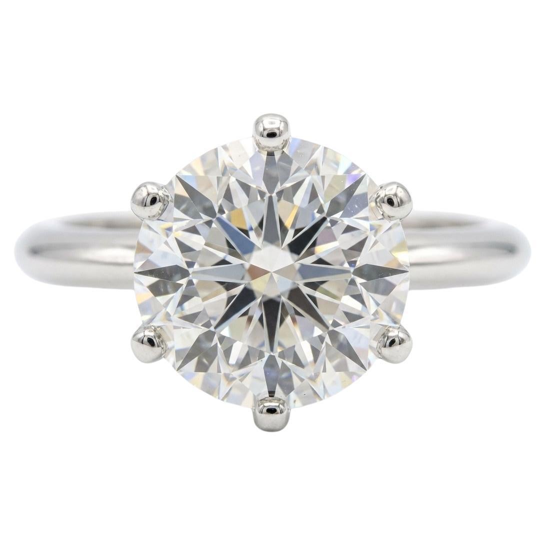 Tiffany 
Co. Anillo de compromiso de diamante brillante redondo certificado por GIA de 2.20 quilates
