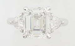 Tiffany & Co. Anello in platino con diamante taglio smeraldo certificato GIA da 2.25 carati